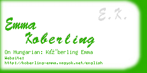 emma koberling business card